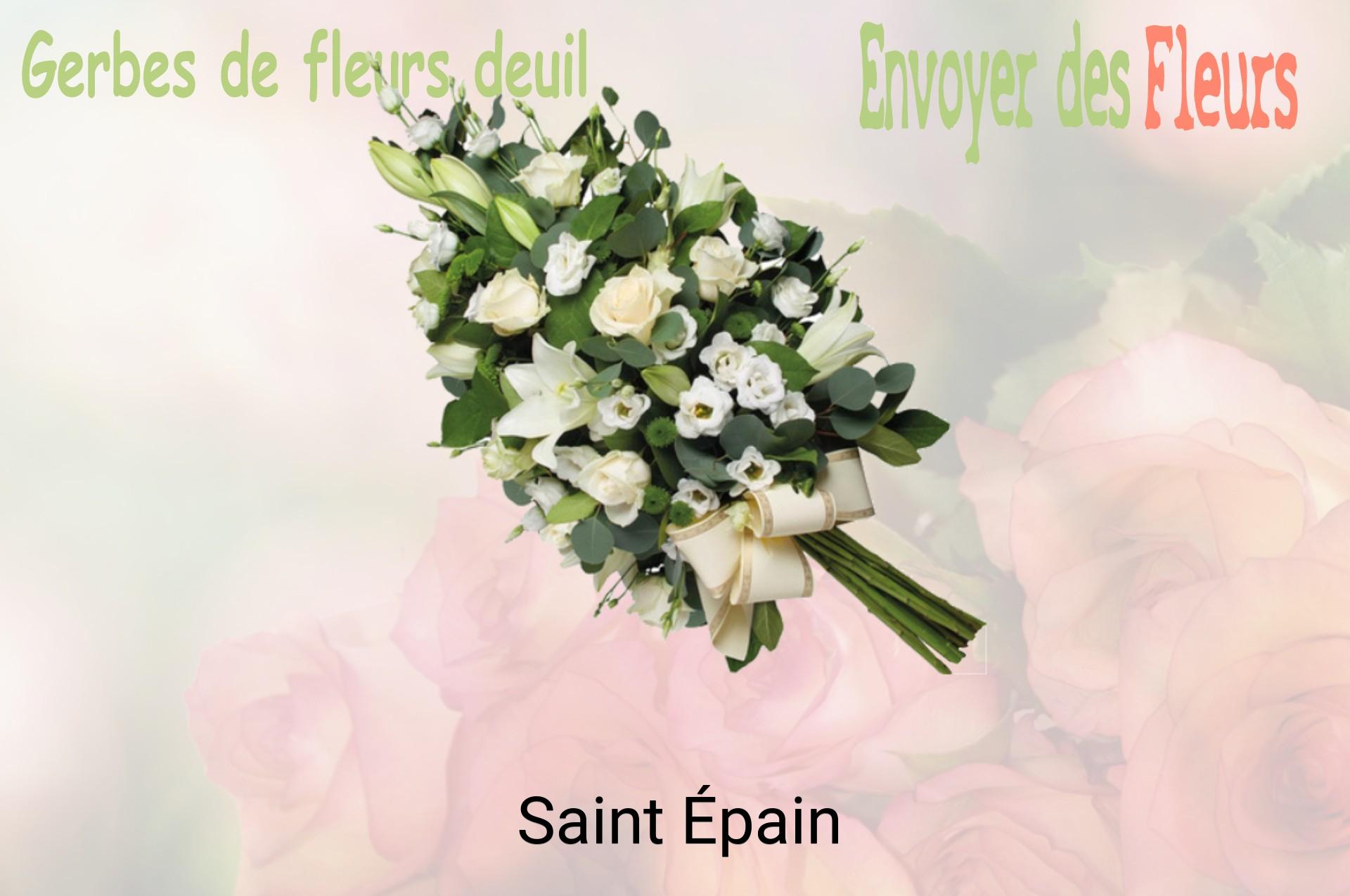 Gerbe de fleurs de deuil livrée à Saint-Épain